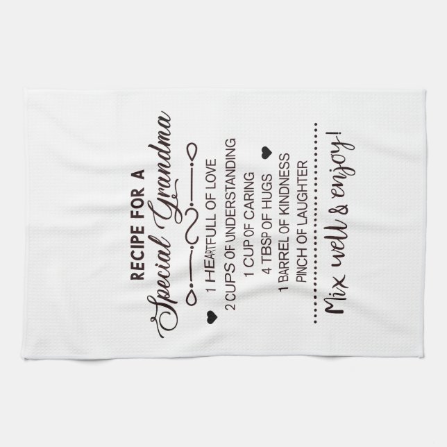Linge De Cuisine Recipe for Special Grandma Mother's day Gift (Horizontal)