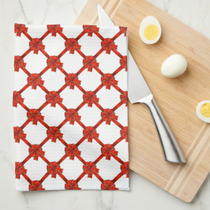 Linge De Cuisine Red Christmas Bows