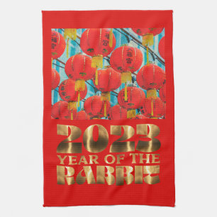 Linge De Cuisine Red Gold Chinese Water Rabat Nouvel An