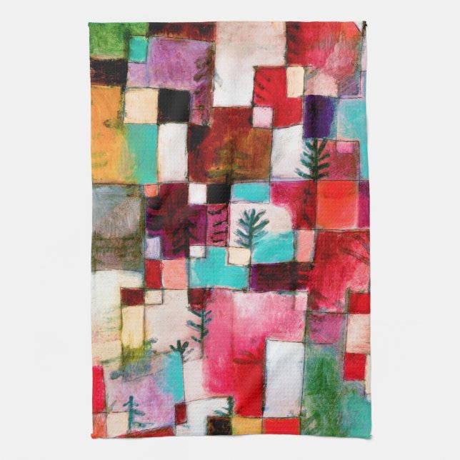 Linge De Cuisine Red Green and Violet, Paul Klee (Vertical)
