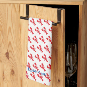 Linge De Cuisine Red Lobster Motif Plage côtière Ocean LOCATION