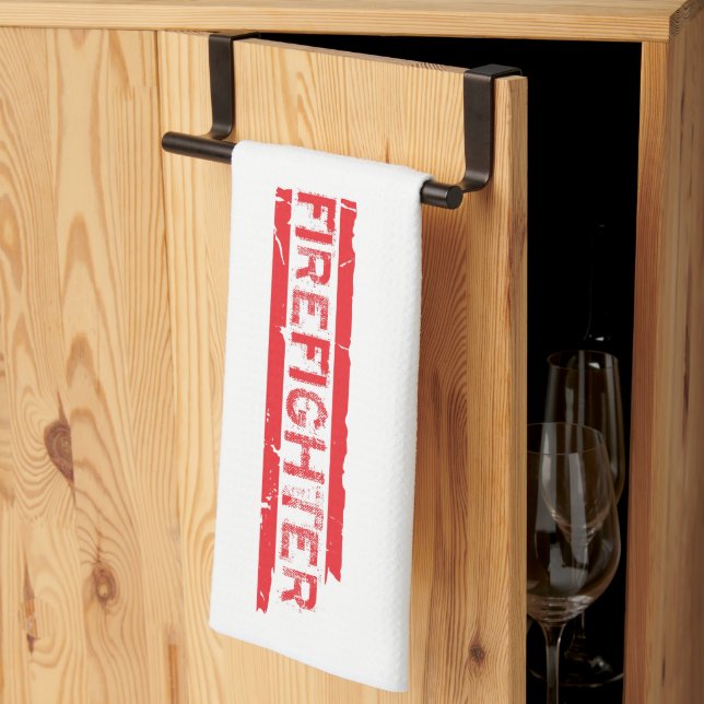 Linge De Cuisine Red Rustic Pompier pompier Manly Cool (Pliage en tiers)