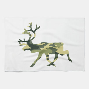 Linge De Cuisine Reindeer / Caribou Woodland Camouflage / Camo