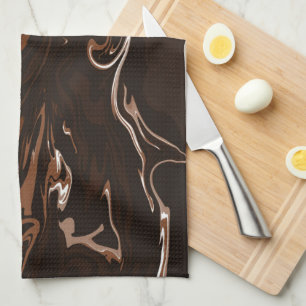 Linge De Cuisine Remous de brun, noirs et de gris