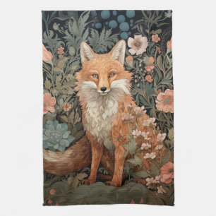 Linge De Cuisine Renard rouge en automne Jardin William Morris Styl