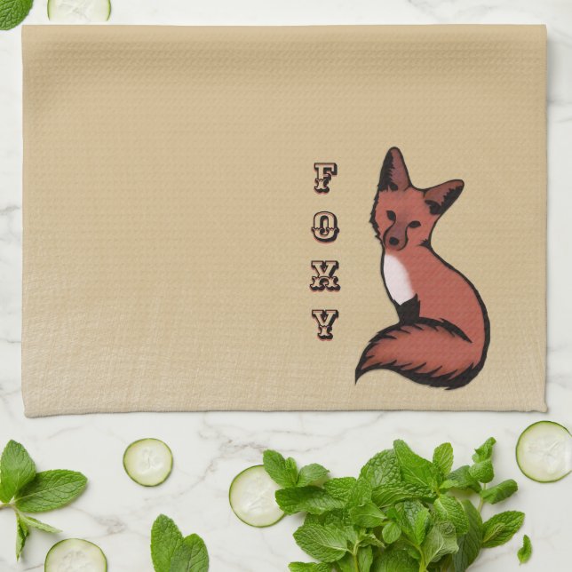 Linge De Cuisine Renard roux beau et beau (Plié)