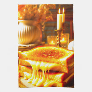 Linge De Cuisine Repas Confort aux chandelles : Sandwich au fromage