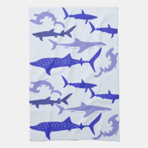 Linge De Cuisine Requins bleus