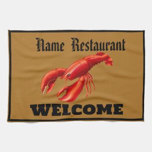 Linge De Cuisine Restaurant de langouste de crabe rouge Welcome Sho
