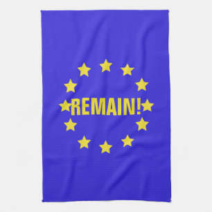 Linge De Cuisine "Restez !" Drapeau d'UE/serviette thé de Brexit
