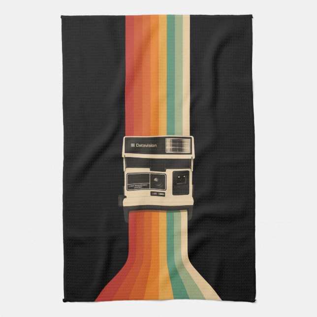 Linge De Cuisine Retro Camera with Rainbow Print (Vertical)