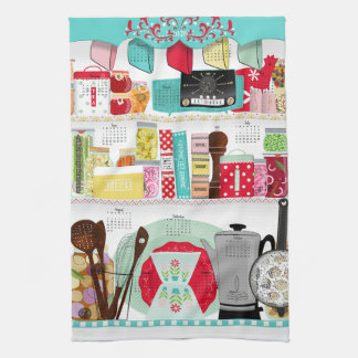 Linge De Cuisine Retro Mid Century Kitchen 2026 Calendrier