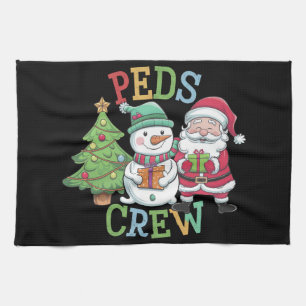 Linge De Cuisine Retro Peds Crew Noël Pédiatrie Infirmière Infirmiè