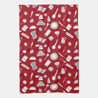 Linge De Cuisine Retro Red Kitchen