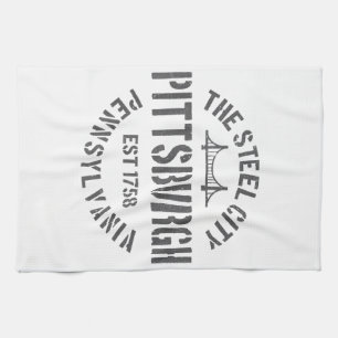 Linge De Cuisine Retro Steel City Pittsburgh Pennsylvania Yinz vint