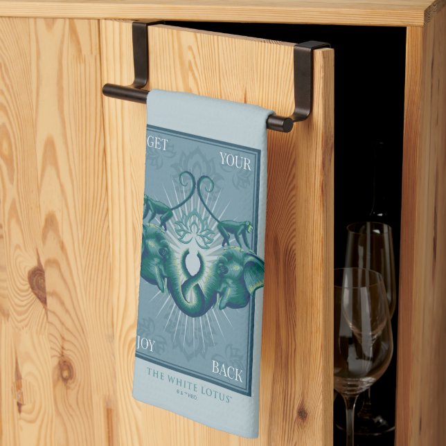 Linge De Cuisine Retrouvez votre joie - Le Lotus Blanc (Pliage en tiers)