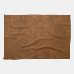 Linge De Cuisine Revêtement Brown en cuir de vache