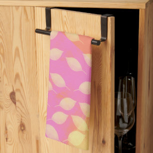 Linge De Cuisine Rhapsody en Jaune, Terracotta et Violet Abstrait