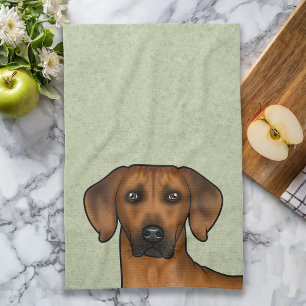 Linge De Cuisine Rhodesian Ridgeback Brown Africain Lion Chien Head