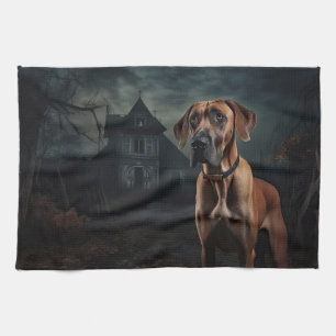 Linge De Cuisine Rhodesian Ridgeback Halloween effrayant