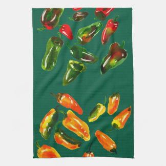 Linge De Cuisine Rich Harvest of Peppers Kitchen Towels