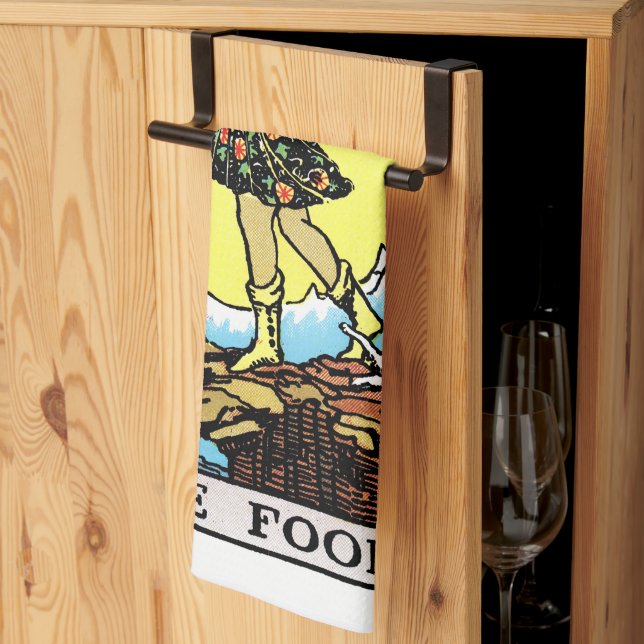Linge De Cuisine Rider Waite Tarot Major Arcana L'idiot (Pliage en tiers)