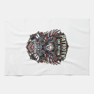Linge De Cuisine Roc Patriotique Aigle Crête Musique Rock Métal Pat
