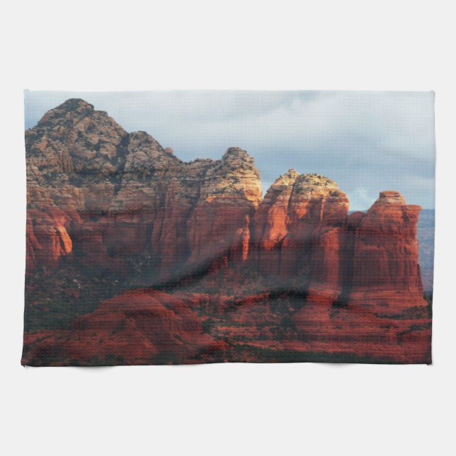Linge De Cuisine Roche à café nuageux à Sedona Arizona (Horizontal)
