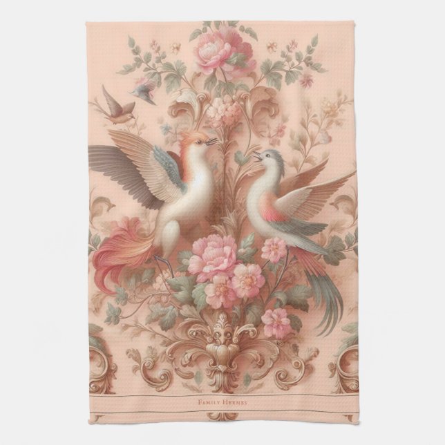 Linge De Cuisine Rococo rose Baroque Fleur Morris (Vertical)