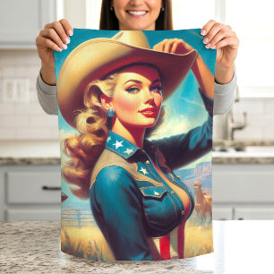 Linge De Cuisine Rodeo Pin-up Vintage