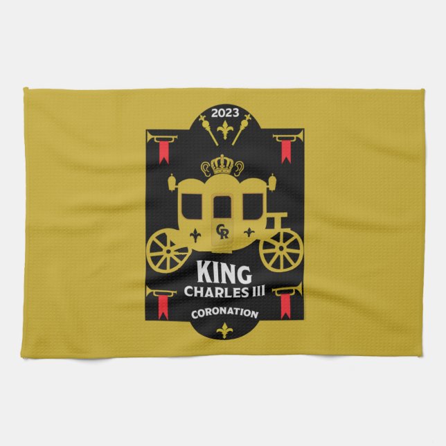 Linge De Cuisine Roi Charles III Couronnement britannique 2023 (Horizontal)
