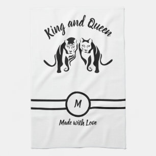 Linge De Cuisine Rois noirs et reines Lion noir Lion et lionne