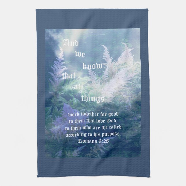 Linge De Cuisine Romains de Mist Bleu Astilbe 8:28 (Vertical)