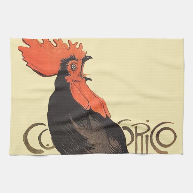 Linge De Cuisine Rooster Steinlen Cocorico (Horizontal)