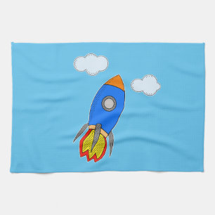 Linge De Cuisine Roquette D'Espace De Cartographie Dans Le Ciel Ble