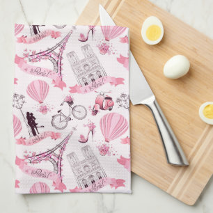 Linge De Cuisine Rose de Paris