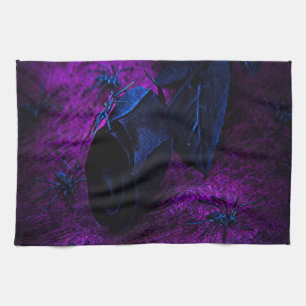 Linge De Cuisine Rose éffrayant en matière noire, araignées noires