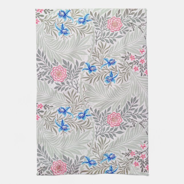 Linge De Cuisine Rose et Larkspur, William Morris (Vertical)