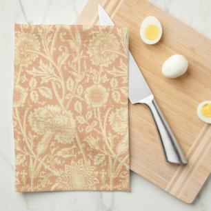 Linge De Cuisine Rose et rose par William Morris, fleurs vintage