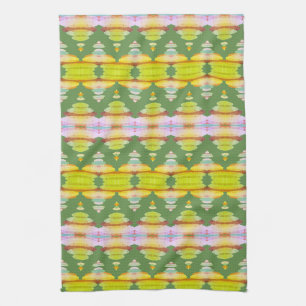 Linge De Cuisine Rose Et Vert