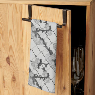Linge De Cuisine Rose fantôme Escalade une barrière de lien chaîne