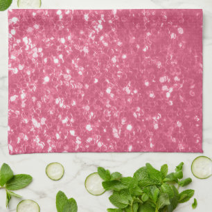 Linge De Cuisine Rose faux étincelles scintillement rose clair
