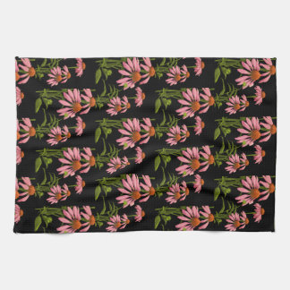 Linge De Cuisine rose floral et noir