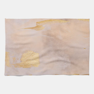 Linge De Cuisine Rose Gold Blush and Gold Texture