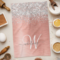 Rose Gold brossé Parties scintillant métallique No
