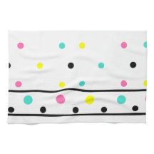 Rose jaune Turquoise noir Pois