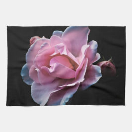 Linge De Cuisine Rose magnifique de rose sur le noir