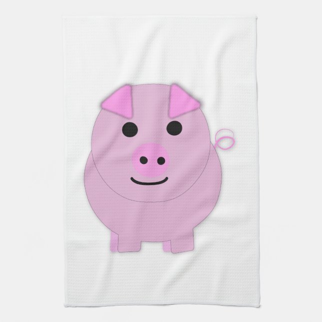 Linge De Cuisine Rose rond (Vertical)