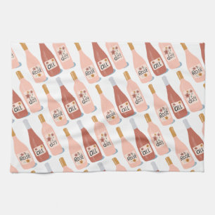 Linge De Cuisine Rose TOUTE la journée amateurs de vin motif