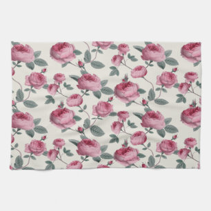 Linge De Cuisine Roses roses